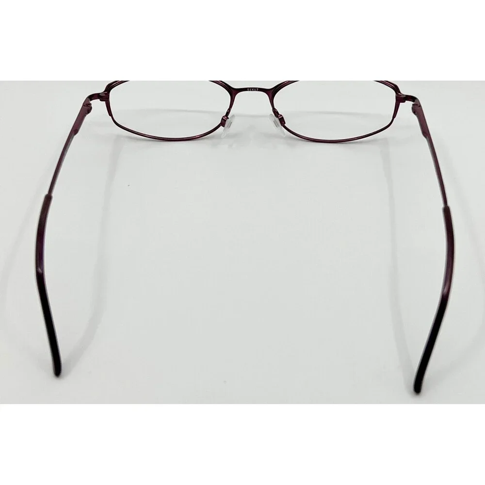 Halston Eyeglasses Frames Women Burgundy H 307 Col 80 Oval Metal 51-17-135